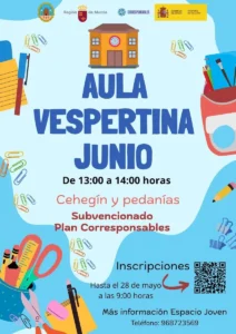 Aula Vespertina Junio Cehegin 2026 | SCL DE ENSEÑANZA NUESTRA SEÑORA DE LAS MARAVILLAS DE SAN VICENTE DE PAUL